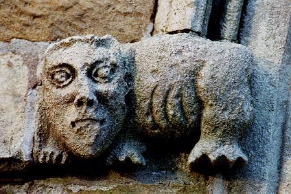 1089.  Carving by Church door